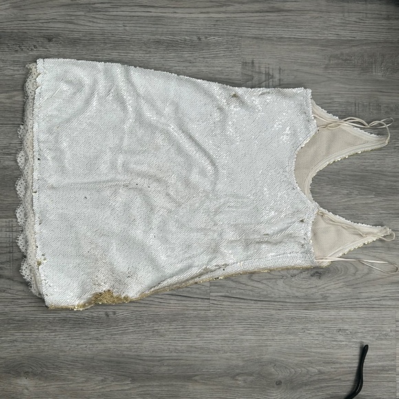 Free People Seeing Double Reversible Sequin Dress Sleeveless Mini Size S Small - Picture 10 of 10